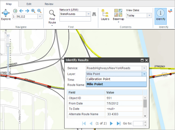 Choosing a different layer to identify Choosing a different layer to identify