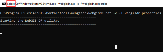 When QuickEdit mode is enabled in the command prompt, the word Select is prepended to the title of the console window.